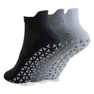LYRA YOGA Classic Ankle Grip Socks – 3-Pair Pack