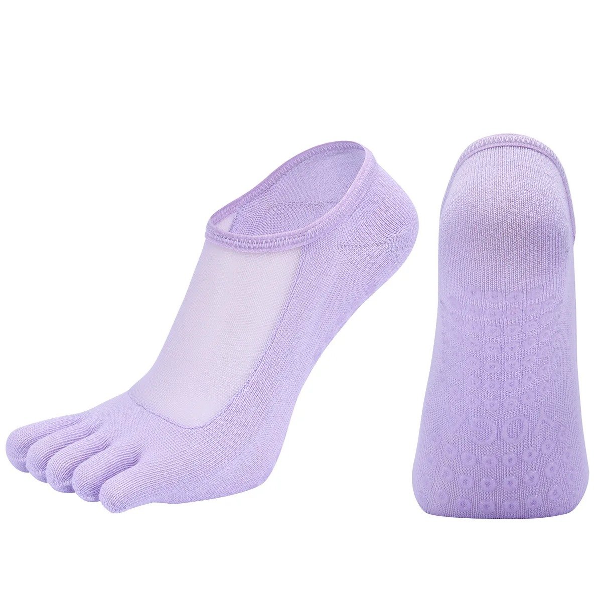 LYRA YOGA Mesh-Top Five-Toe Grip Socks - Image 3
